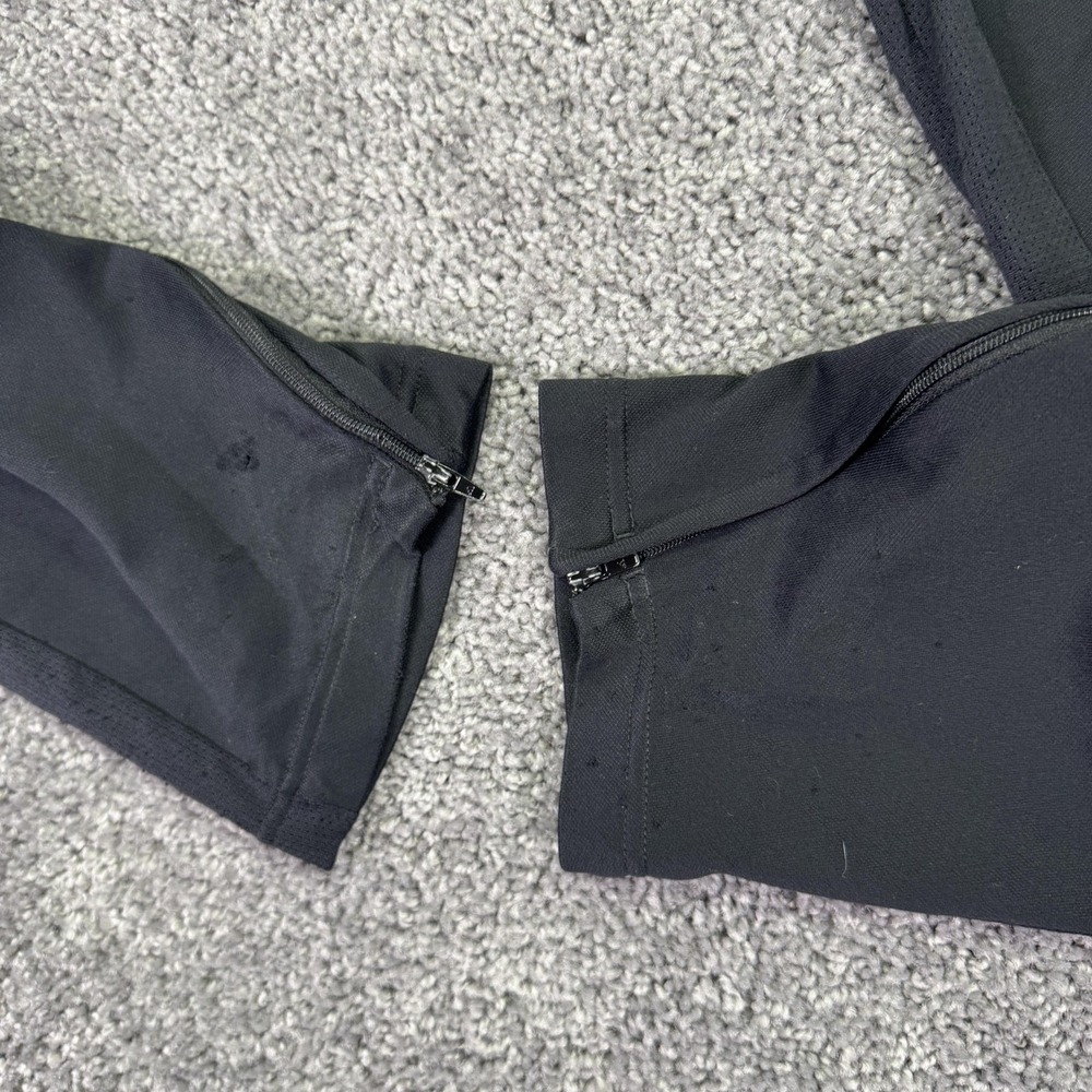 Adidas Track Pants Mens Medium Black Knit Elastic Waist Zip Hem 3 Stripe Logo - Picture 15 of 15